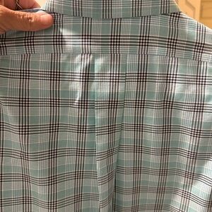 Brooks Brothers Green and White Checkered Shirt